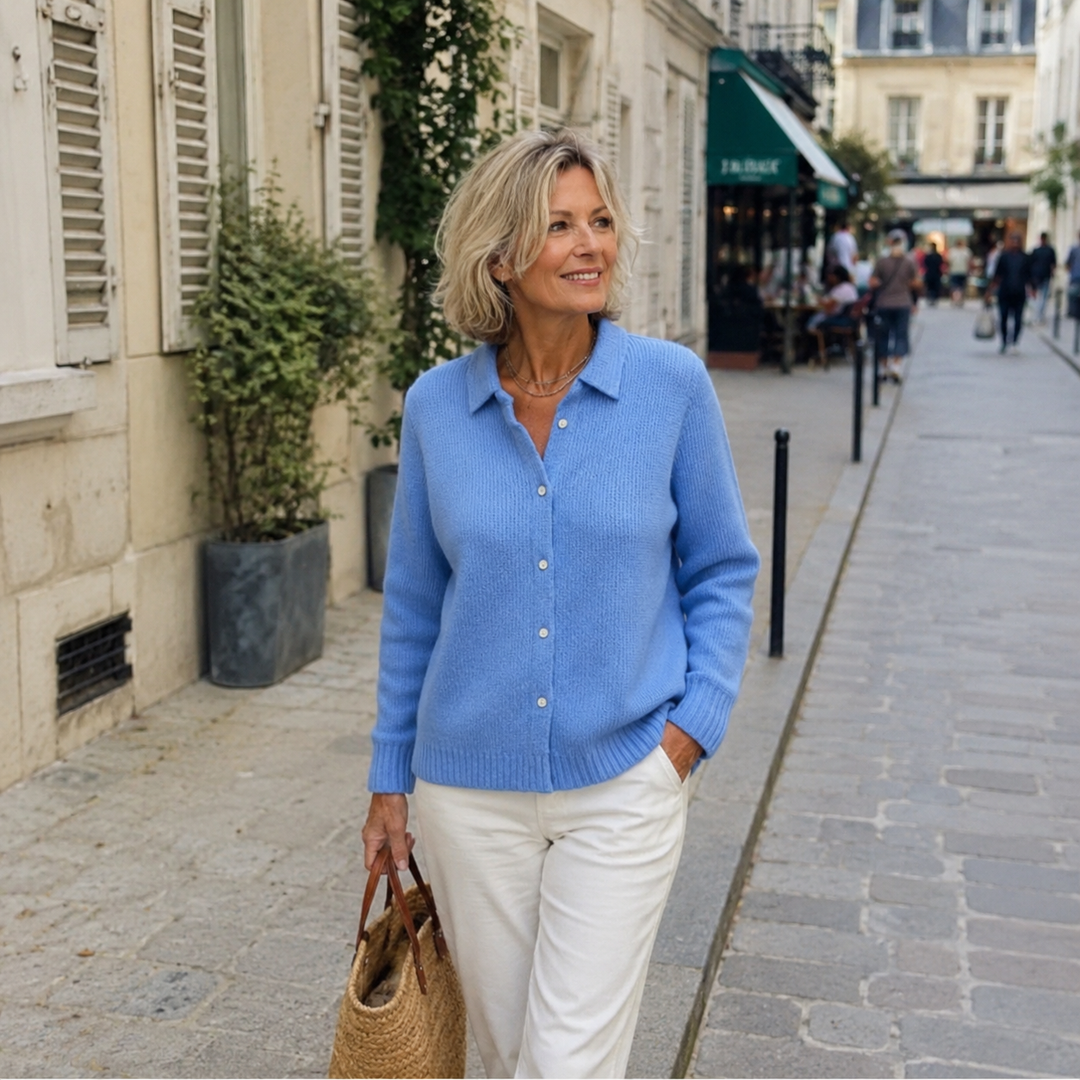 Agnès Paris | Cardigan Maille Col Chemise Martine