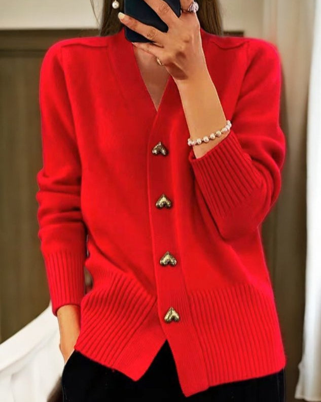 Agnès Paris | Cardigan Col V Boutons Dorés Nathalie