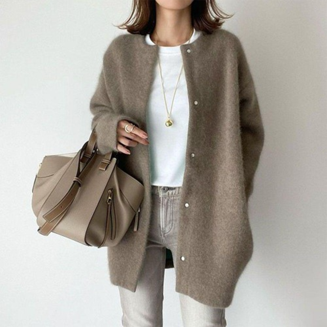 Agnès Paris | Cardigan Long Sans Col Léa