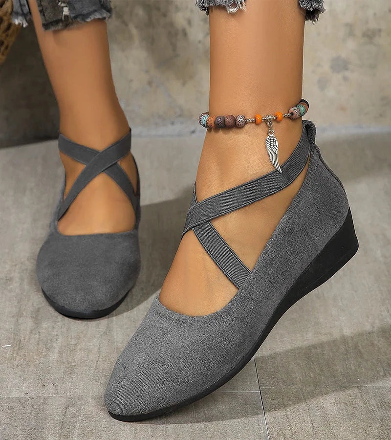 Agnès Paris | BALLERINES FERMÉES À SEMELLE COMPENSÉE
