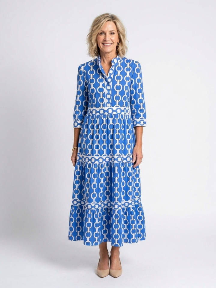 Agnès Paris | Robe midi à manches trois quarts Ysolde