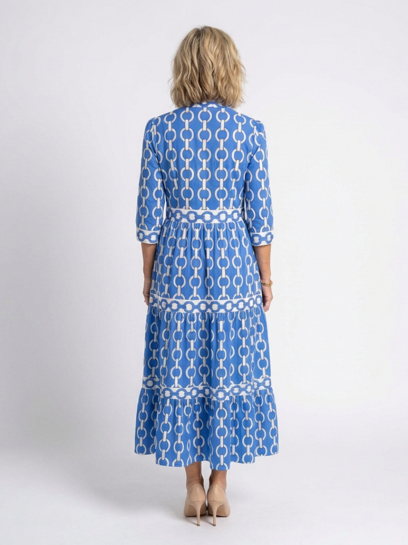 Agnès Paris | Robe midi à manches trois quarts Ysolde