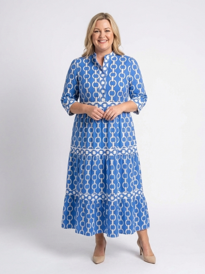 Agnès Paris | Robe midi à manches trois quarts Ysolde