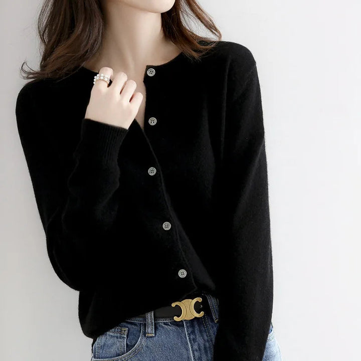 Agnès Paris | Cardigan Fin Col Montant Léa