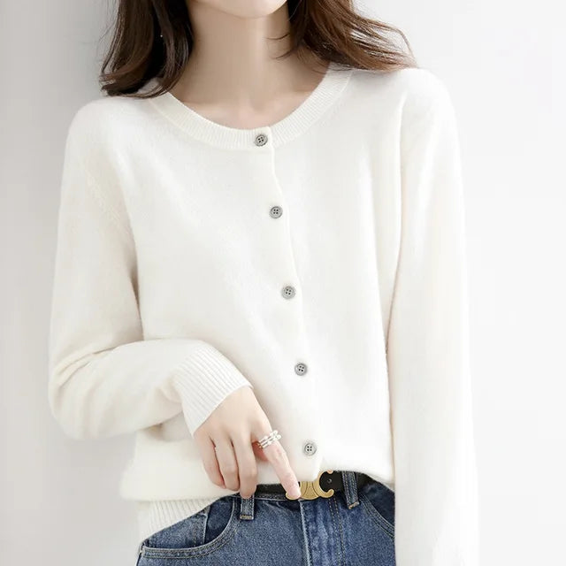 Agnès Paris | Cardigan Fin Col Montant Léa