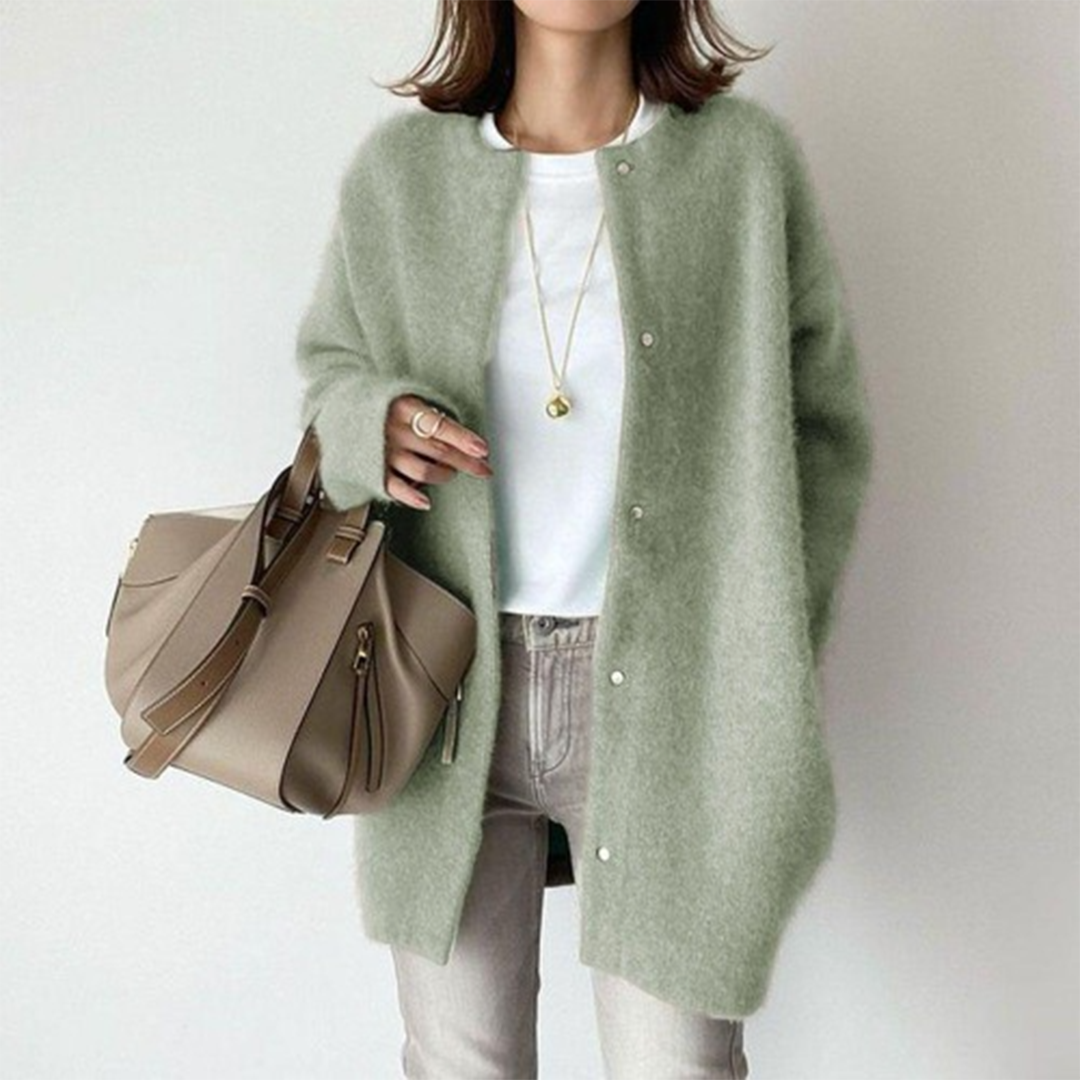 Agnès Paris | Cardigan Long Sans Col Léa