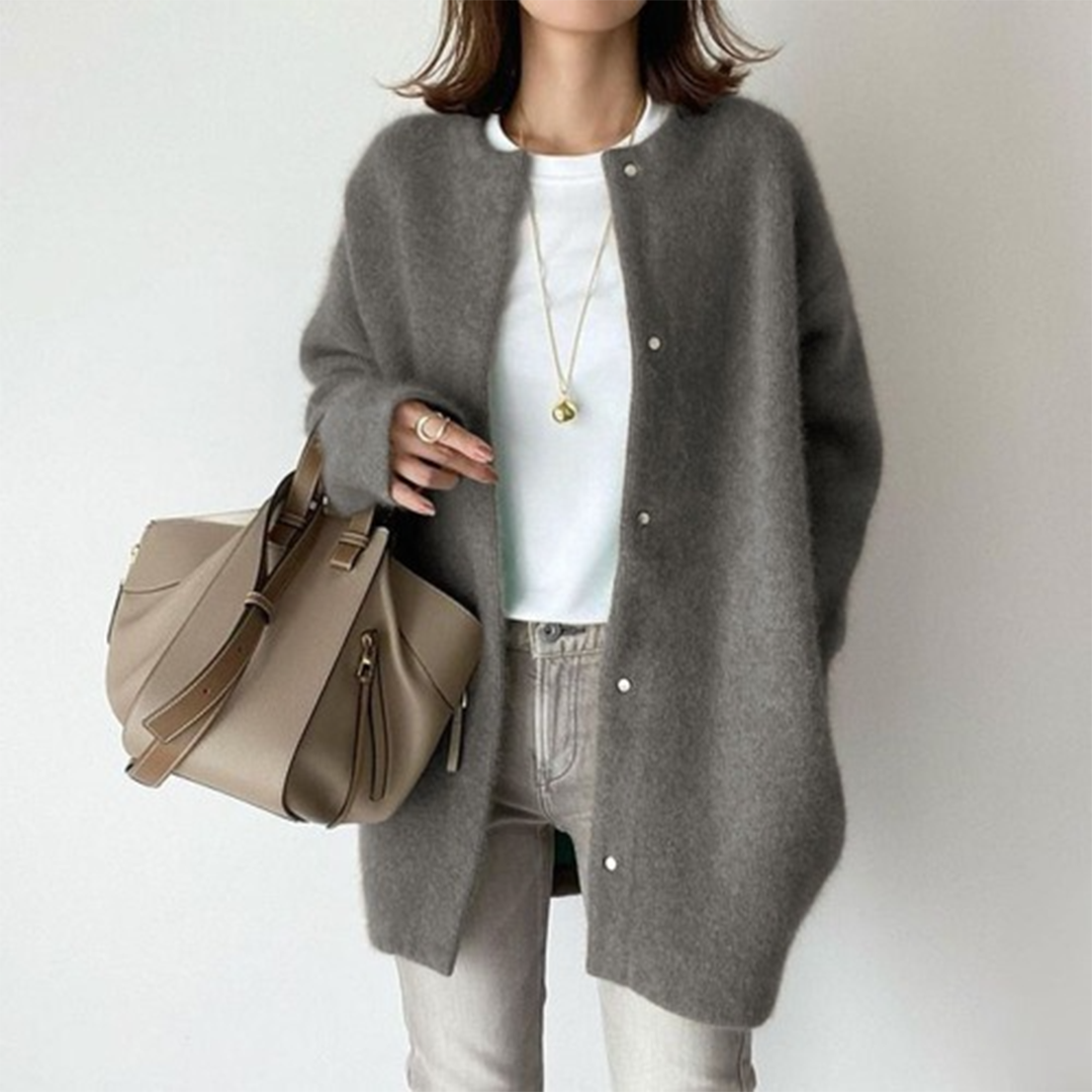 Agnès Paris | Cardigan Long Sans Col Léa