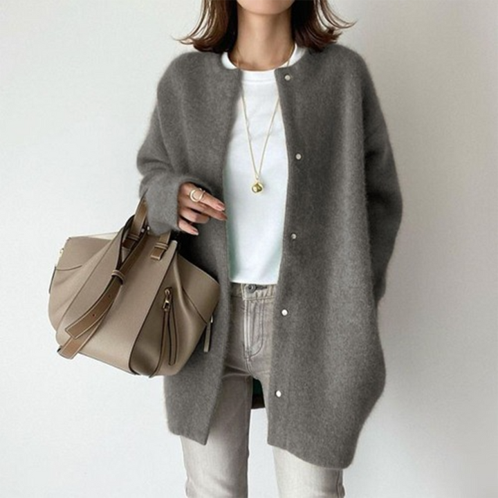 Agnès Paris | Cardigan Long Sans Col Léa