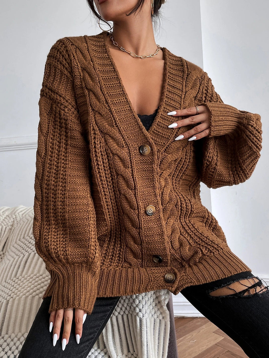 Agnès Paris | Cardigan Oversize Torsadé Pauline