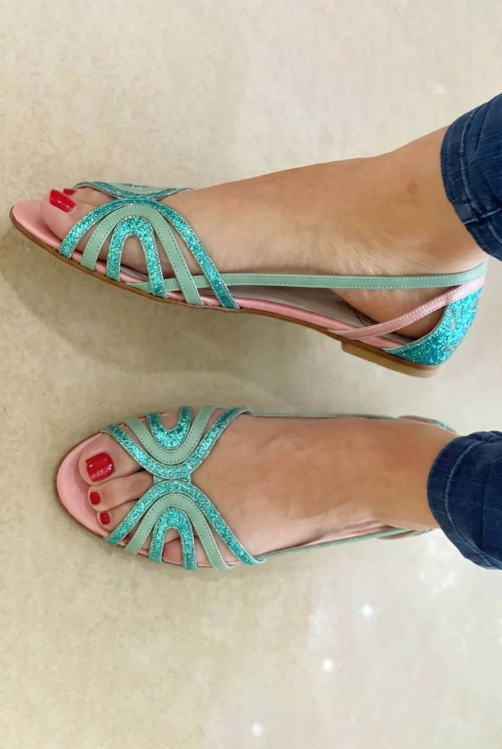Agnès Paris | Mules Plates Dorées Aveline