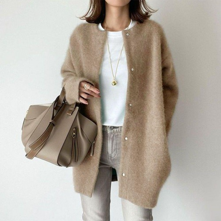 Agnès Paris | Cardigan Long Sans Col Léa