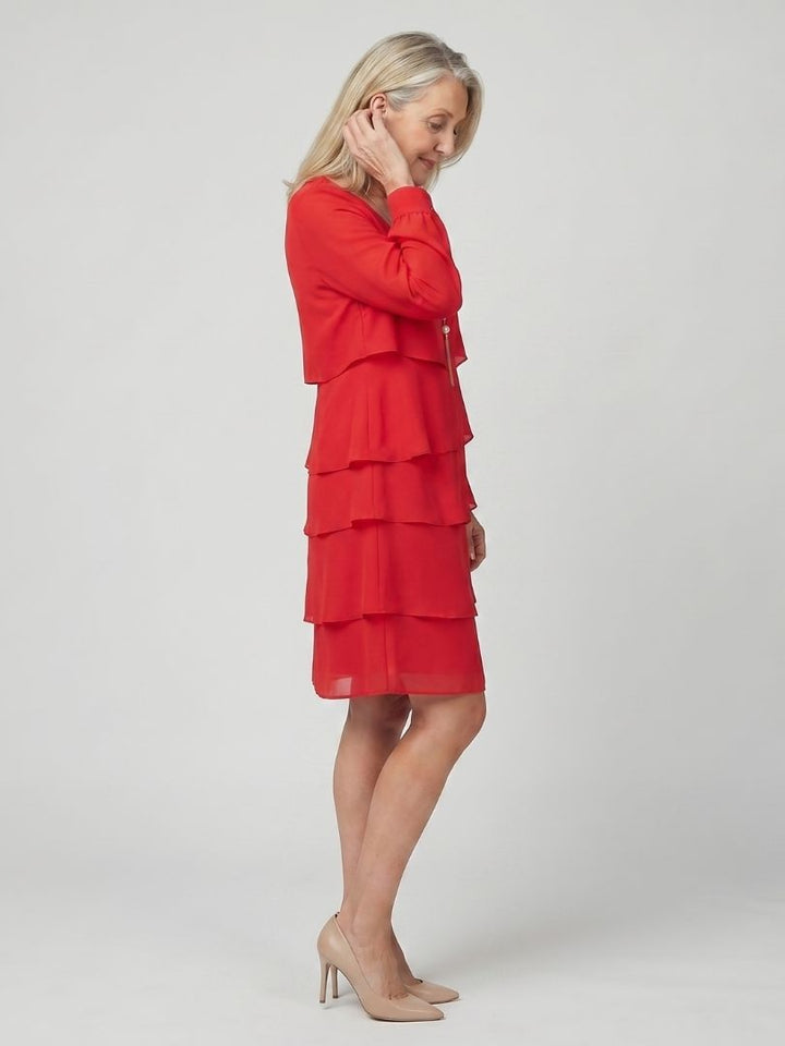 Agnès Paris | Robe à couches propre longueur genou Lila