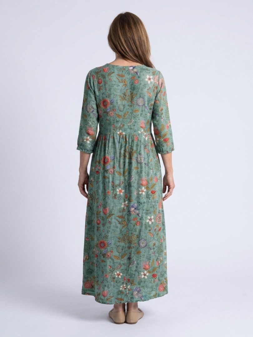Agnès Paris | Robe Maxi à Manches Trois Quarts Marina
