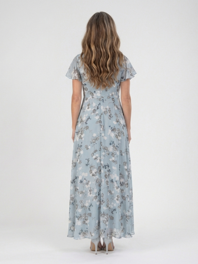 Agnès Paris | Robe Maxi en Chiffon Floral Ismeria