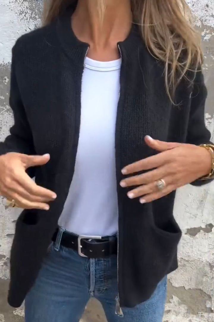 Agnès Paris | Cardigan Sans Col à Poches Marie