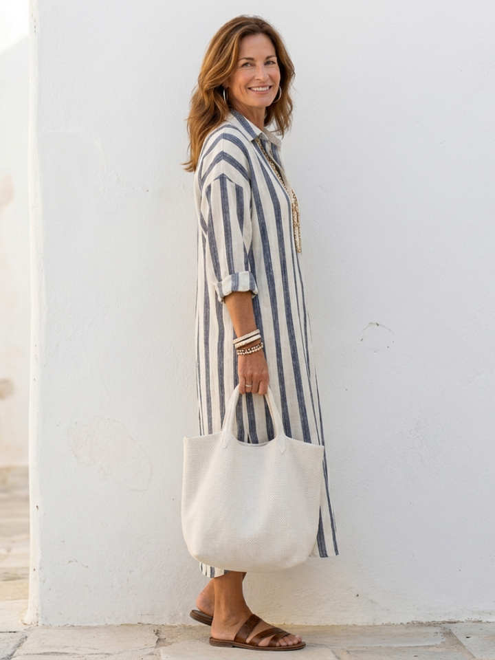 Agnès Paris | Robe Chemise Longues Rayée Naomi