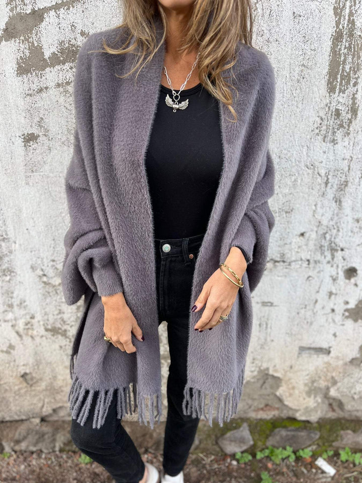 Agnès Paris | Cardigan Long à Franges Élina