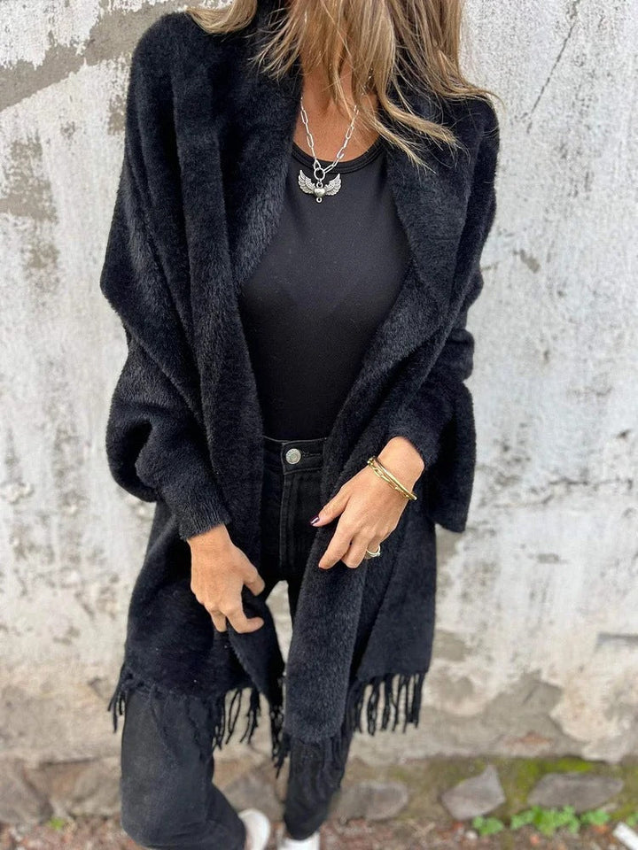 Agnès Paris | Cardigan Long à Franges Élina