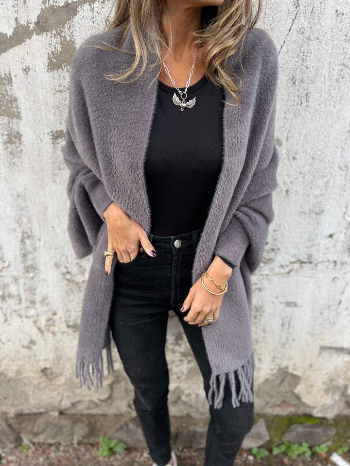 Agnès Paris | Cardigan Long à Franges Élina