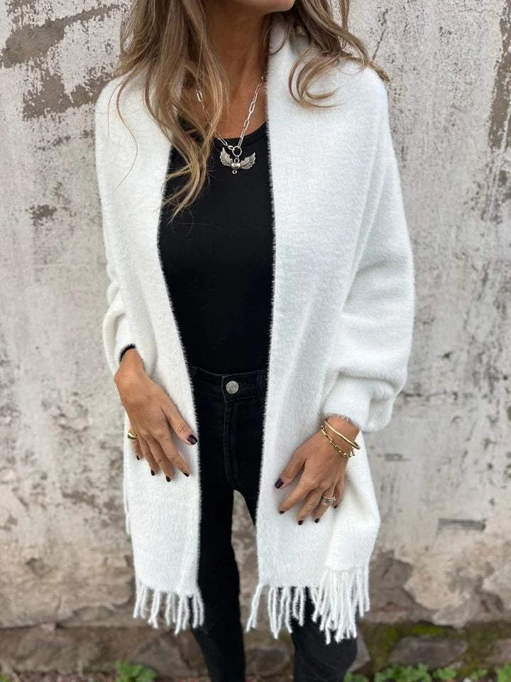 Agnès Paris | Cardigan Long à Franges Élina
