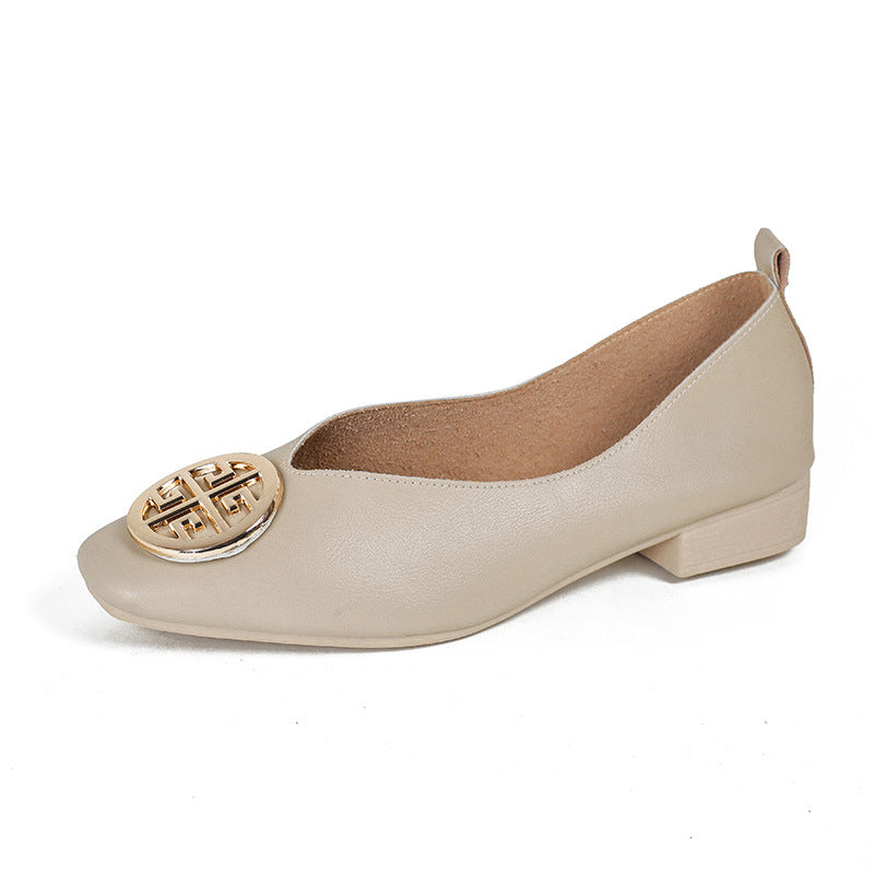 Agnès Paris | Ballerines Cuir Bout Carré Brigitte