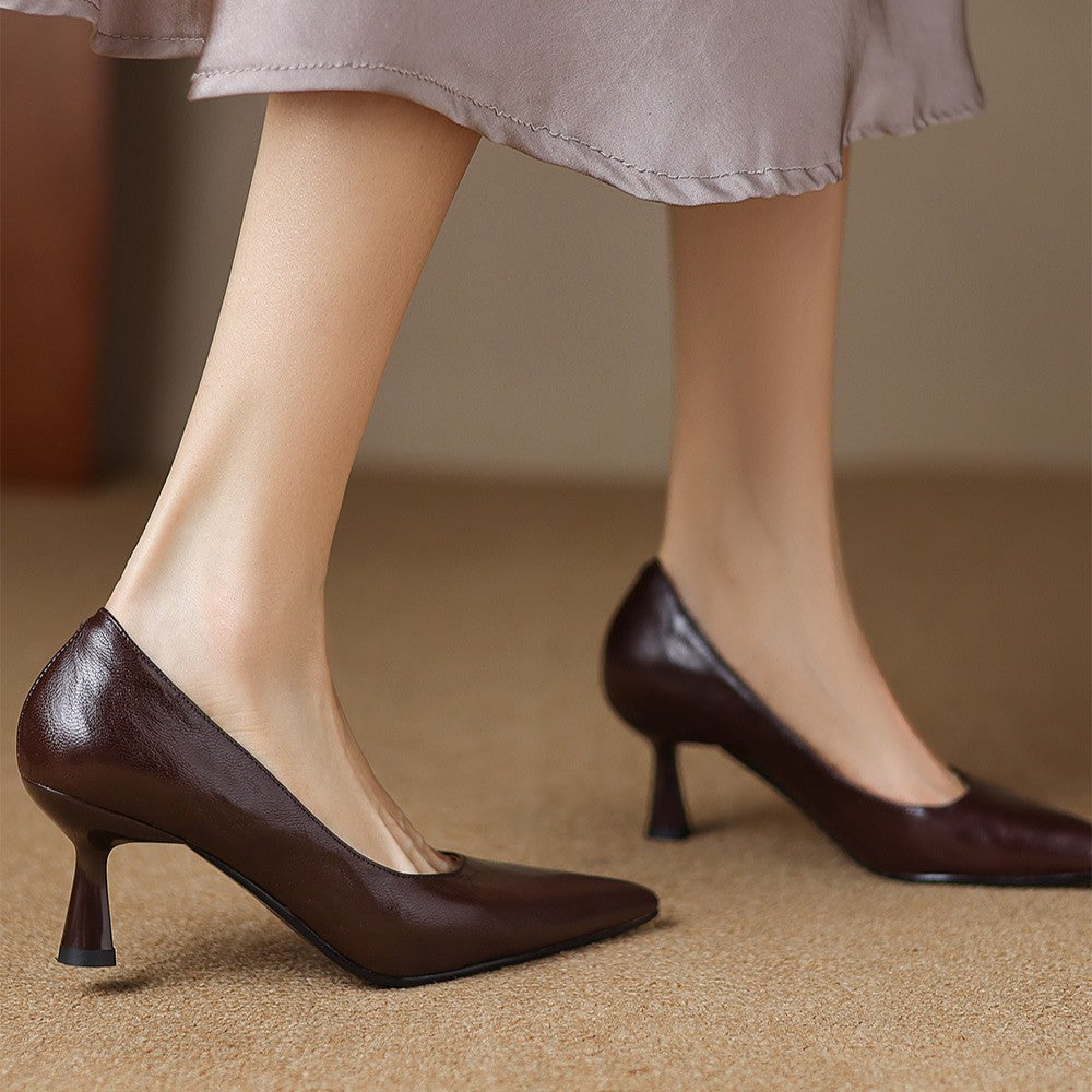 Agnès Paris | Escarpins Fins en Cuir Lucie