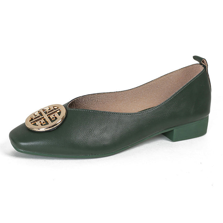 Agnès Paris | Ballerines Cuir Bout Carré Brigitte
