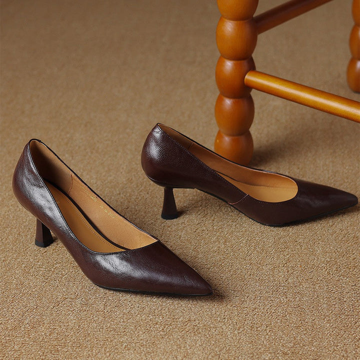 Agnès Paris | Escarpins Fins en Cuir Lucie