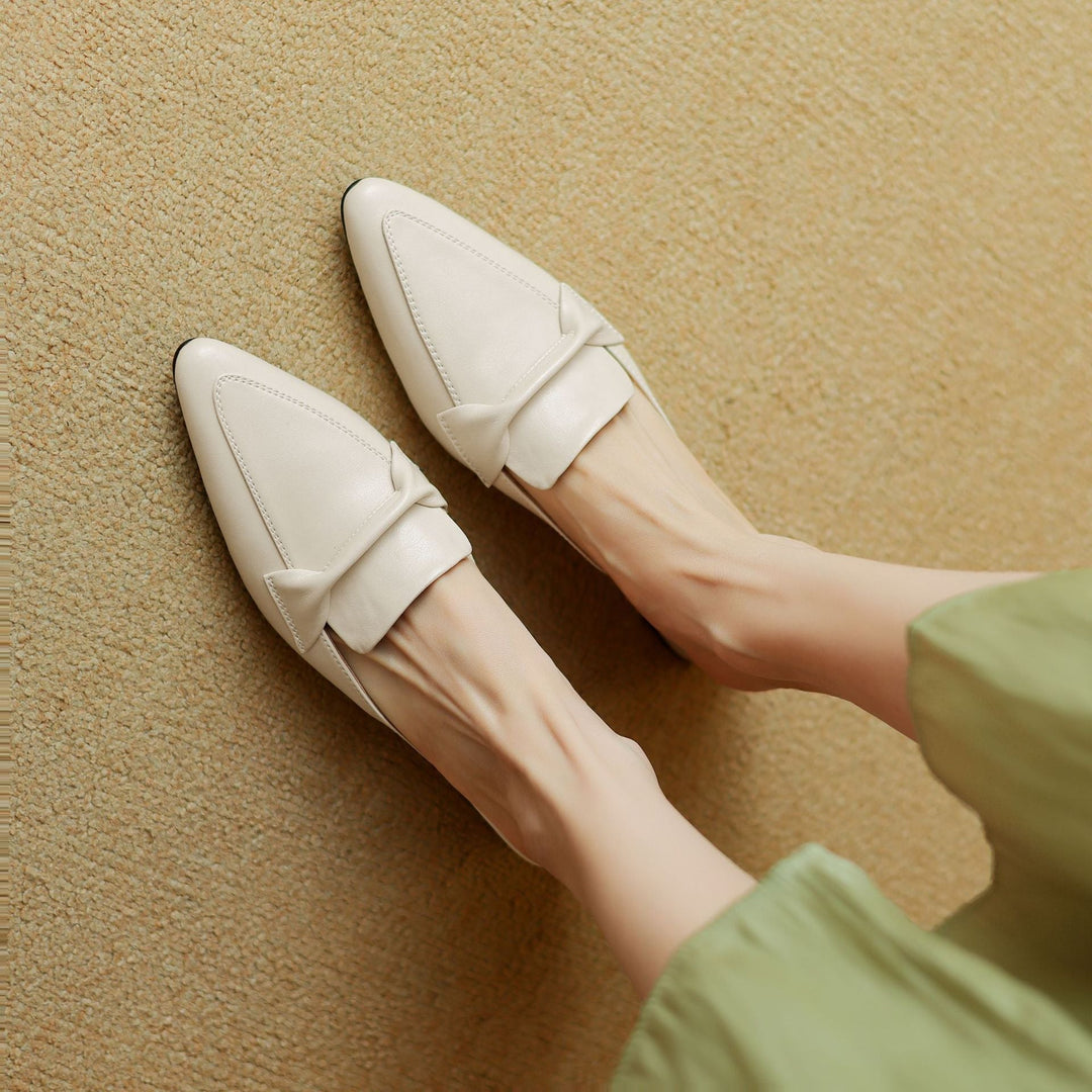 Agnès Paris | Mules Pointues en Cuir Béatrice