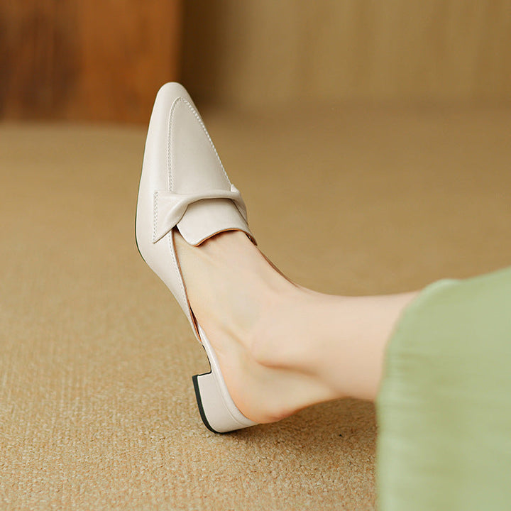 Agnès Paris | Mules Pointues en Cuir Béatrice