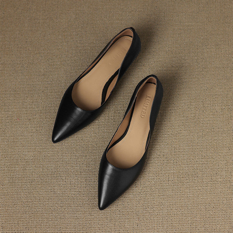 Agnès Paris | Ballerines Pointues en Cuir Marie