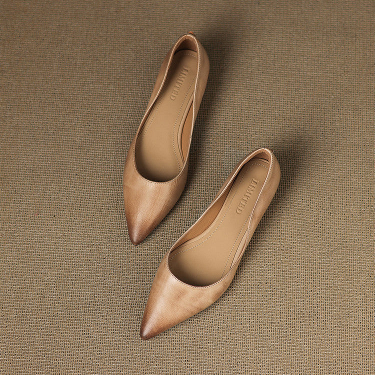 Agnès Paris | Ballerines Pointues en Cuir Marie