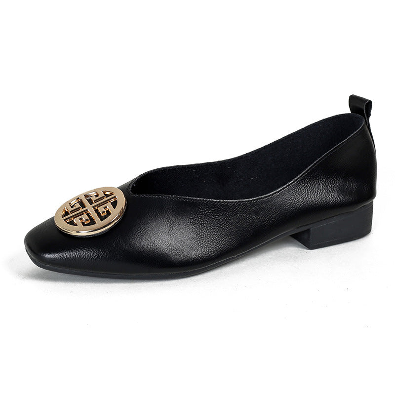 Agnès Paris | Ballerines Cuir Bout Carré Brigitte