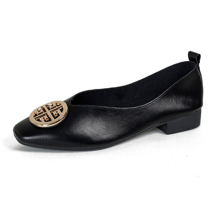Agnès Paris | Ballerines Cuir Bout Carré Brigitte