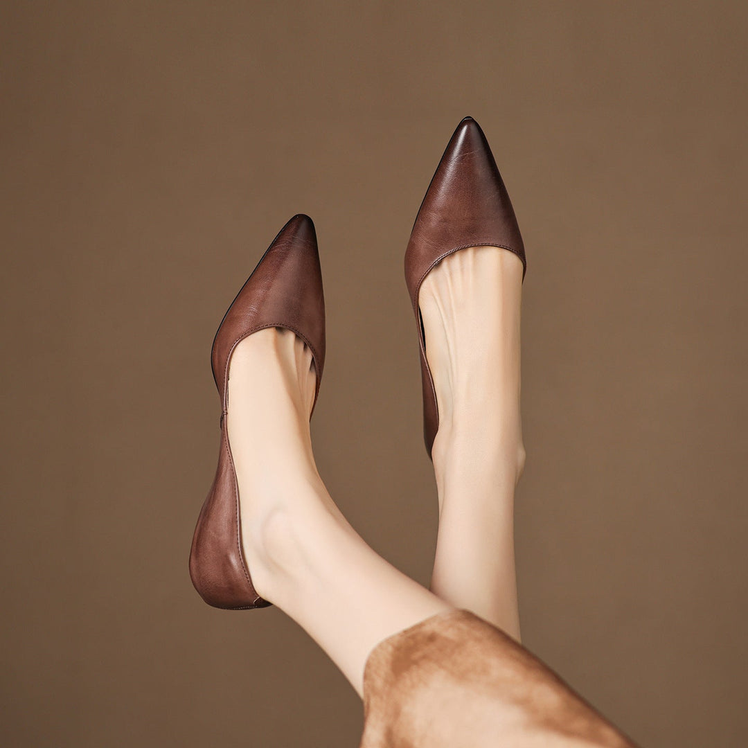 Agnès Paris | Ballerines Pointues en Cuir Marie