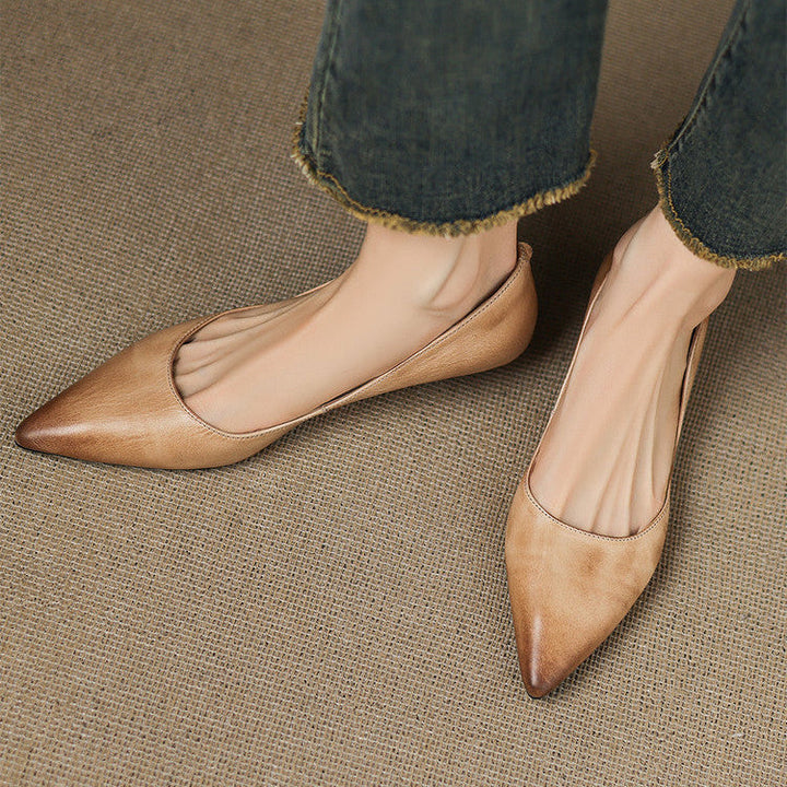 Agnès Paris | Ballerines Pointues en Cuir Marie
