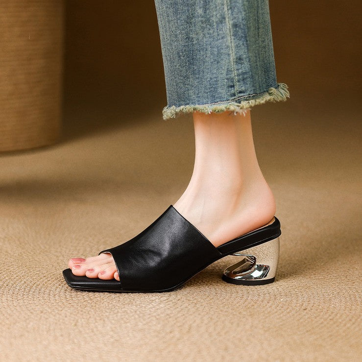 Agnès Paris | Mules à Talon Sculpté Odile