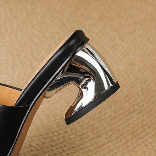 Agnès Paris | Mules à Talon Sculpté Odile