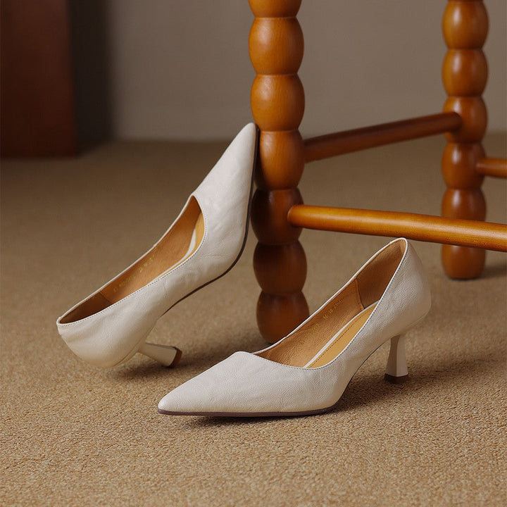Agnès Paris | Escarpins Fins en Cuir Lucie