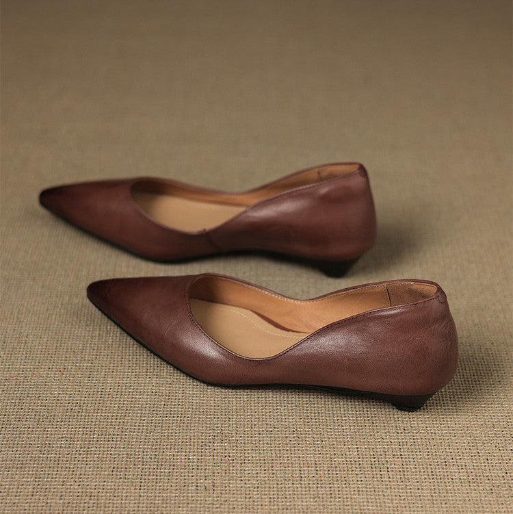 Agnès Paris | Ballerines Pointues en Cuir Marie