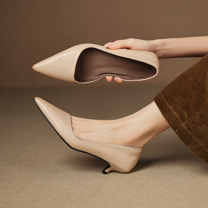 Agnès Paris | Escarpins Kitten Heel en Cuir Manon