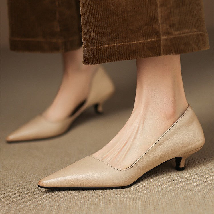 Agnès Paris | Escarpins Kitten Heel en Cuir Manon