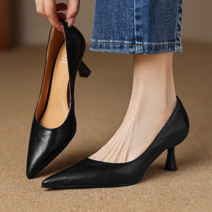 Agnès Paris | Escarpins Fins en Cuir Lucie