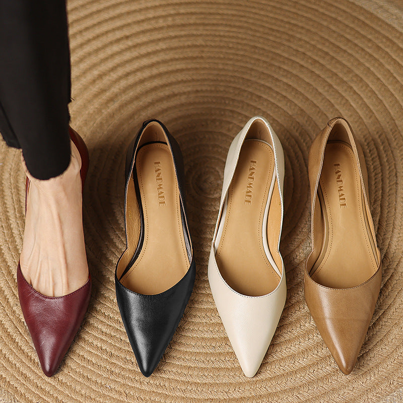 Agnès Paris | Escarpins Petit Talon en Cuir Nathalie