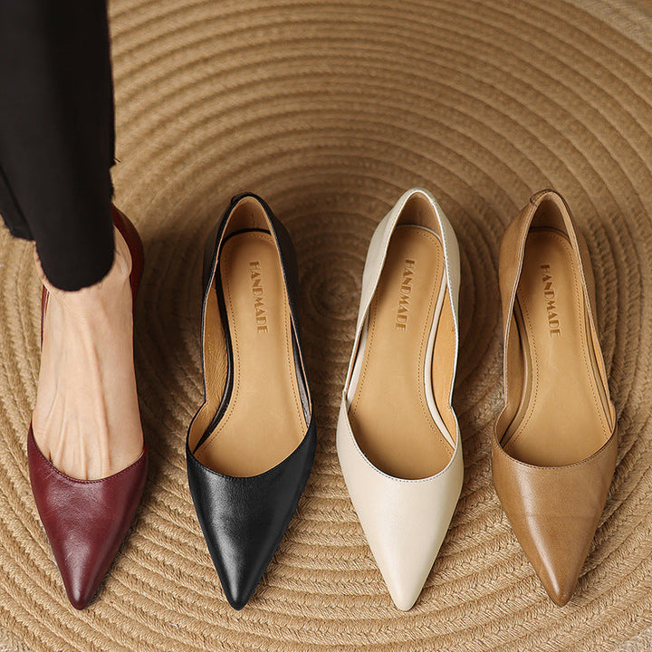 Agnès Paris | Escarpins Petit Talon en Cuir Nathalie