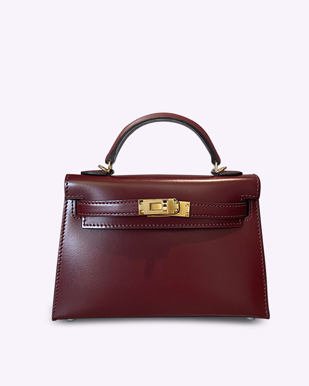 Agnès Paris | MINI SAC EN CUIR BORDEAUX ÉLÉGANT
