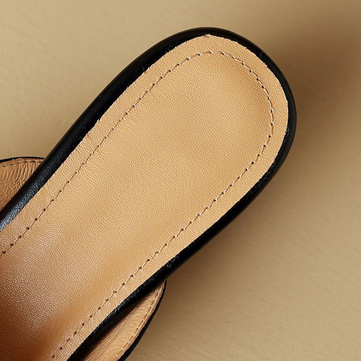 Agnès Paris | Mules Pointues en Cuir Béatrice