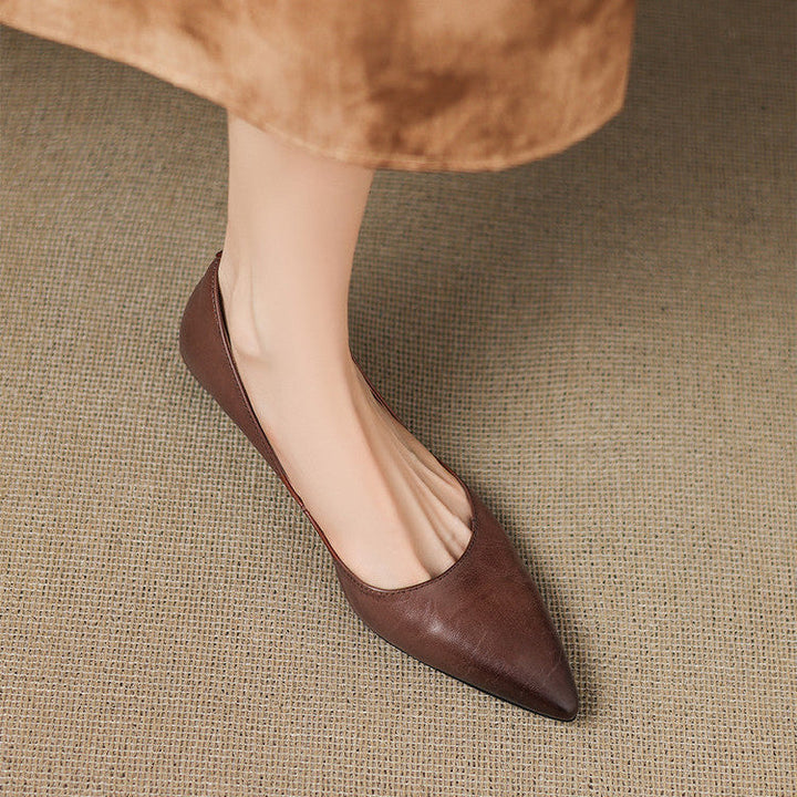 Agnès Paris | Ballerines Pointues en Cuir Marie