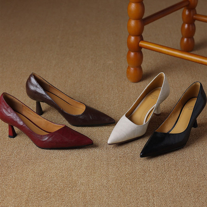 Agnès Paris | Escarpins Fins en Cuir Lucie
