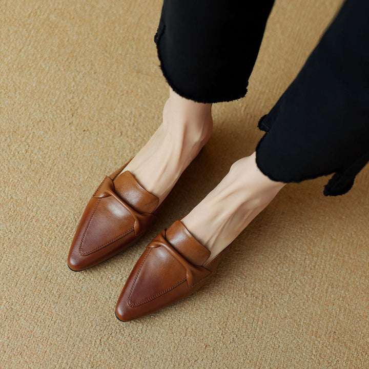 Agnès Paris | Mules Pointues en Cuir Béatrice
